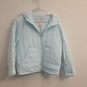 NWT Light Blue Quilted Jacket Water Resistant Super Cute!